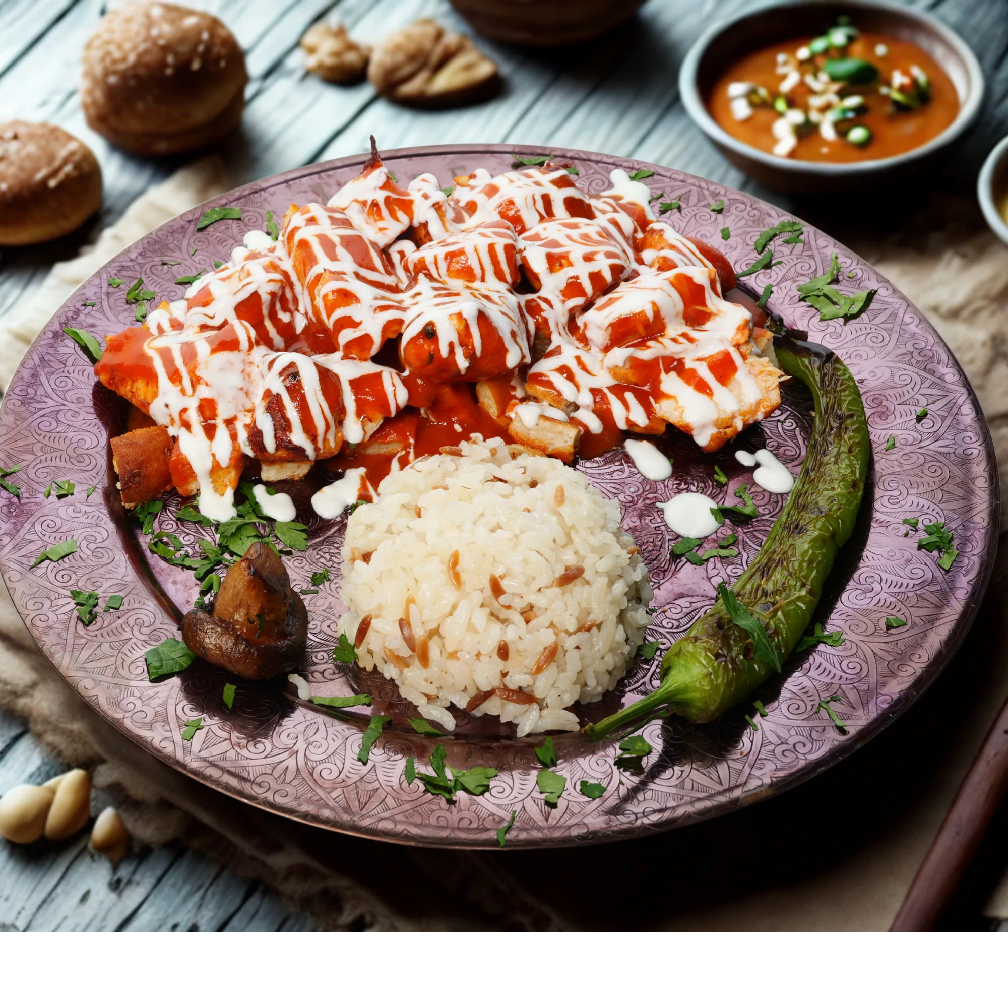 Tavuk Kıyma Beyti Kebap